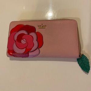 Pink floral Kate Spade wallet